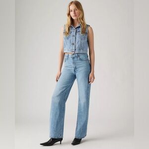 Levi's | Ribcage Wide Leg Midwash Denim Jeans Size 25/0 90s 70s Classic Casual